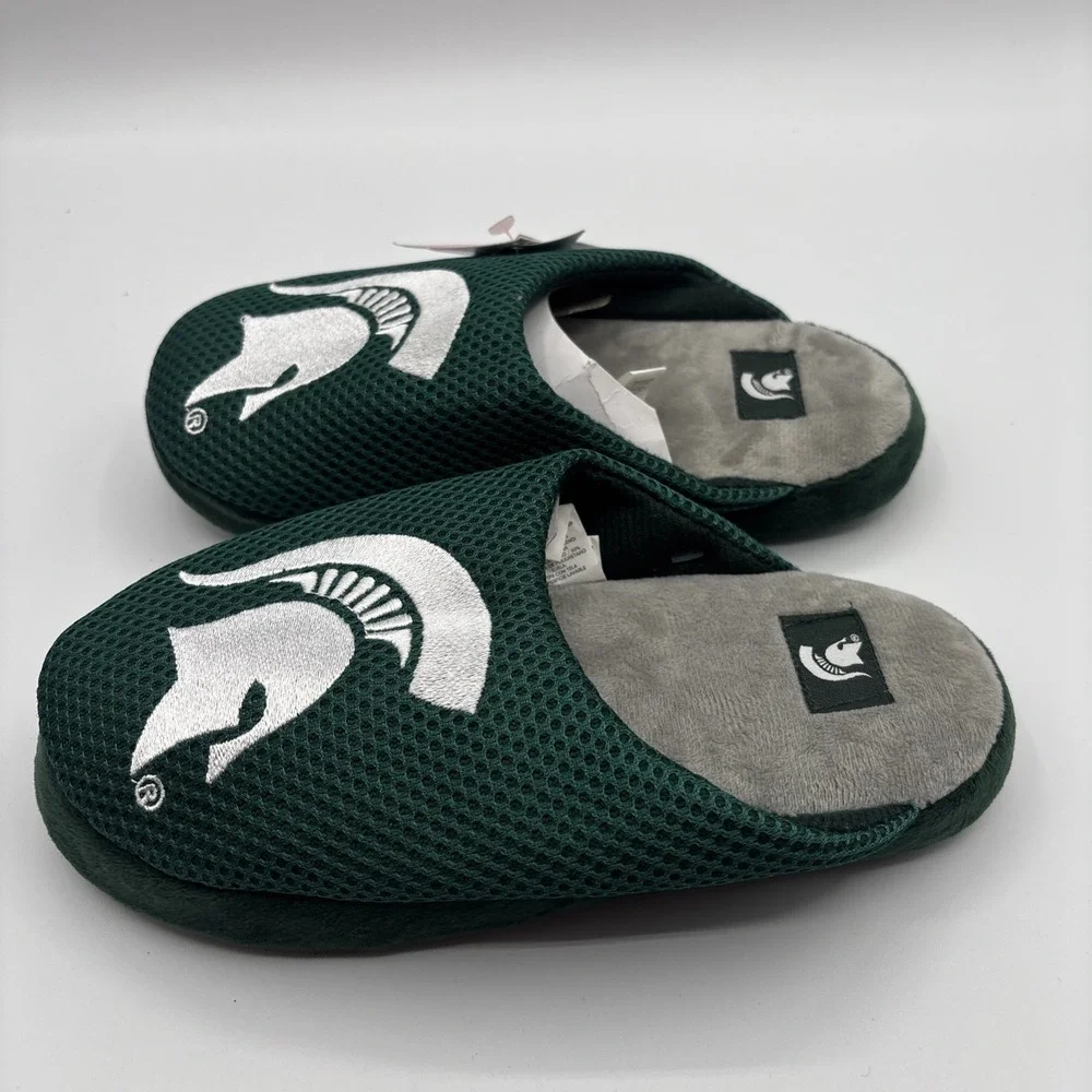 Foco MSU Michigan State Spartans Green Slippers Youth Size Large‎ (5-6) New
